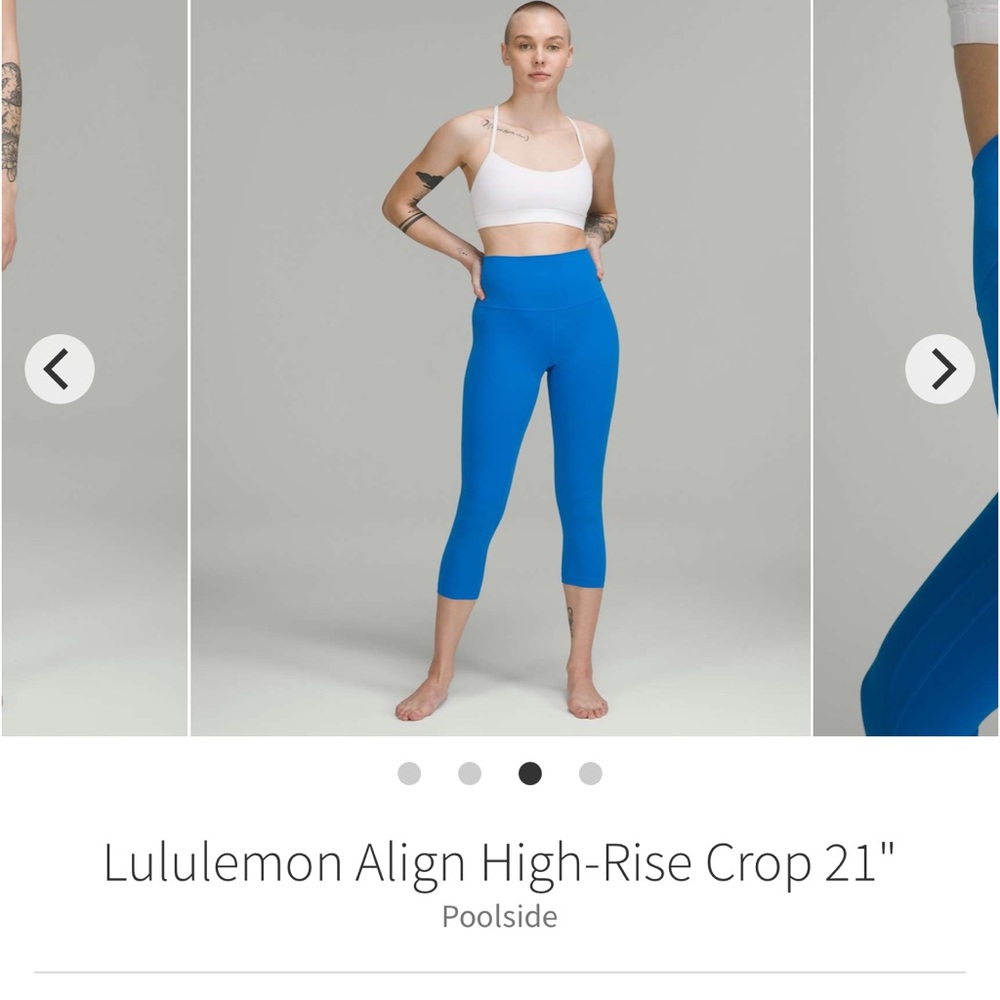 Lululemon Align High-Rise Crop 21" Poolside size 14